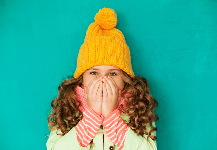 Girl in Warm Clothing Winter Health